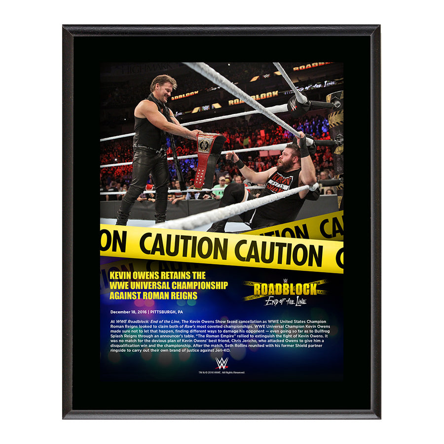 Kevin Owens RoadBlock 2016 10 x 13 Commemorative Photo Plaque