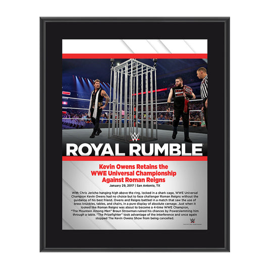Kevin Owens Royal Rumble 2017 10 x 13 Commemorative Photo Plaque Pwcatalog