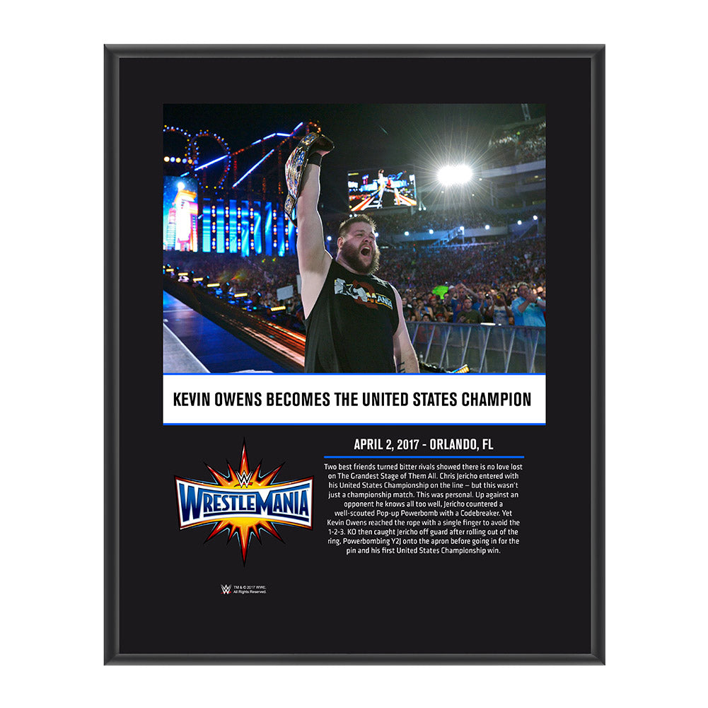Kevin Owens WrestleMania 33 10 X 13 Commemorative Photo Plaque Pwcatalog