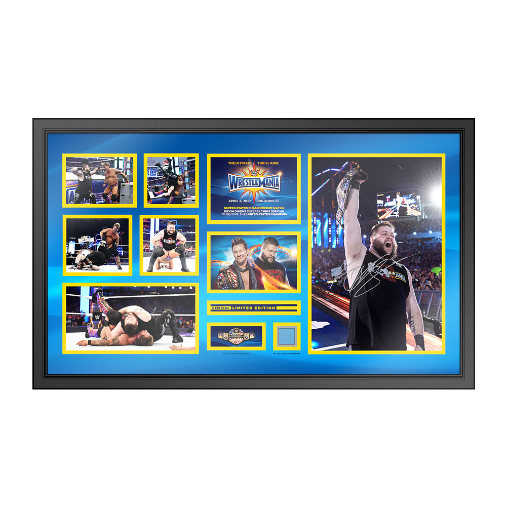 Kevin Owens WrestleMania 33 Signed Commemorative Plaque Pwcatalog