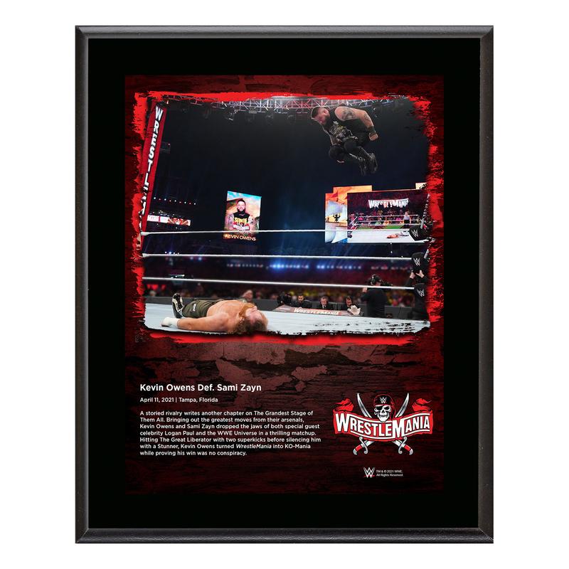 Kevin Owens WrestleMania 37 10x13 Commemorative Plaque Pwcatalog