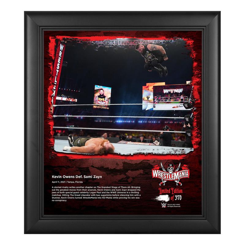 Kevin Owens WrestleMania 37 15x17 Commemorative Plaque Pwcatalog