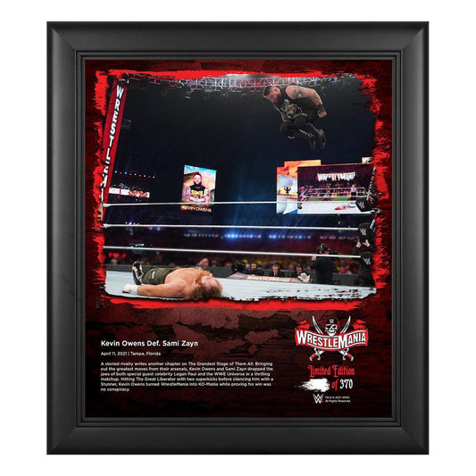 Kevin Owens WrestleMania 37 15x17 Commemorative Plaque Pwcatalog