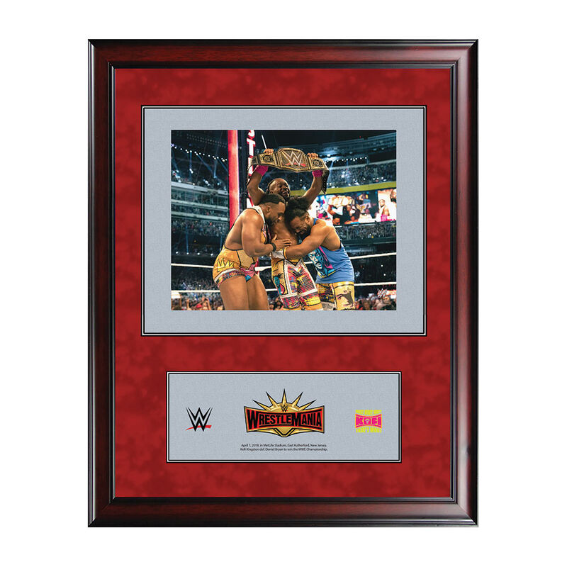 Kofi Kingston WrestleMania 35 16 x 19 Ring Canvas Print Plaque