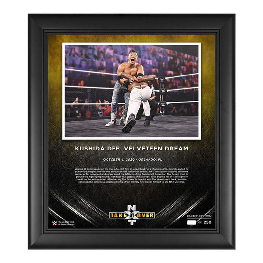 Kushida NXT Takeover 31 15 x 17 Commemorative Plaque