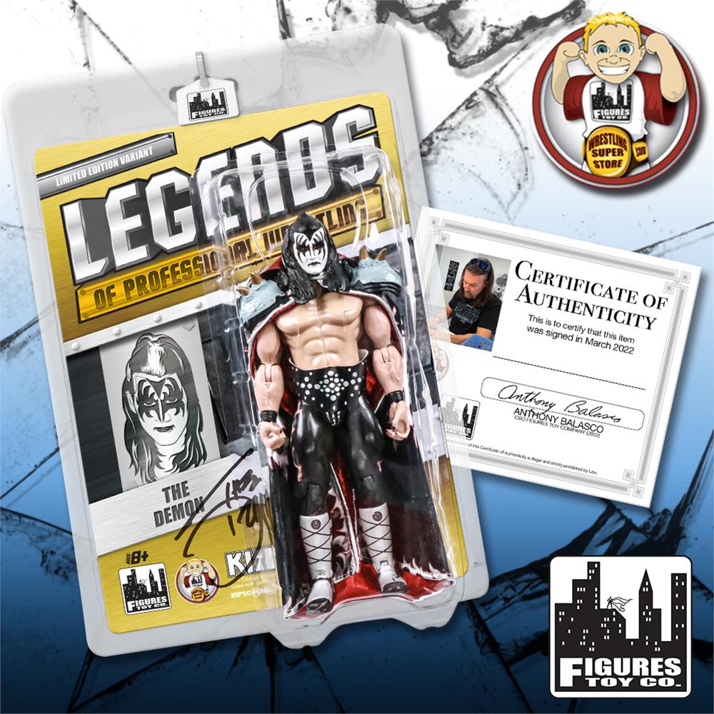 FTC Legends of Professional Wrestling [Modern] The Demon [Black Hair Variant, Autographed Edition] Action & Toy Figures PWcatalog