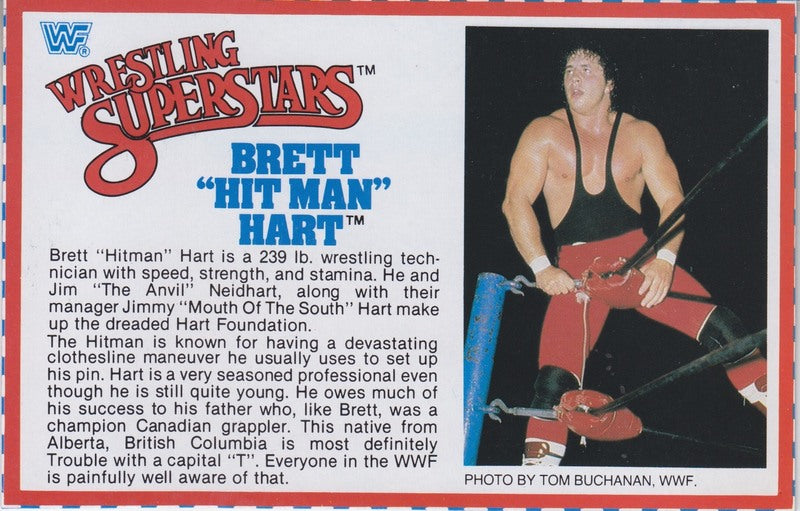 Brett "Hit Man" Hart Series 4 PW Catalog
