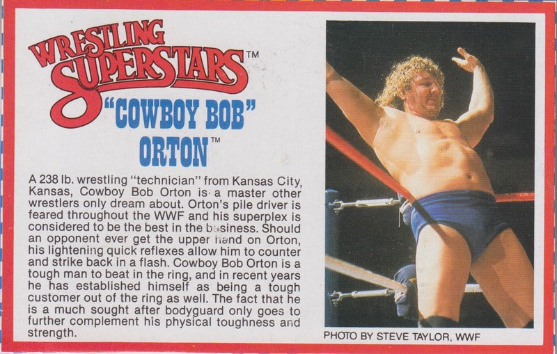 "Cowboy Bob" Orton Series 4 trading card PW Catalog
