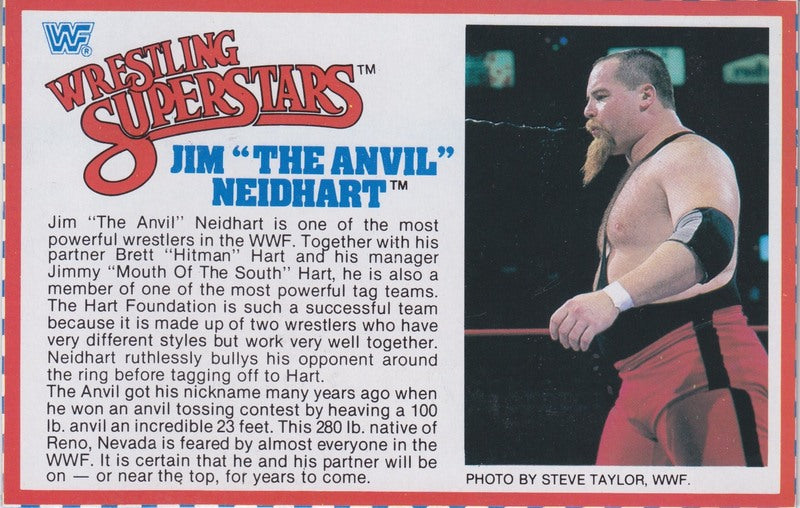 Jim "The Anvil" Neidhart Series 4 PW Catalog