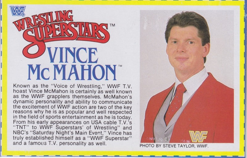 Vince McMahon Series 5 PW Catalog