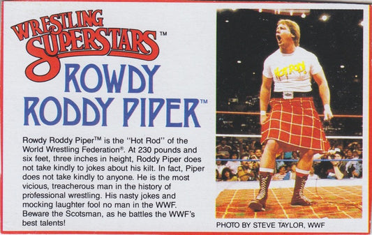Rowdy Roddy Piper 16″ Figure Card (Same Pic as 8" Figure Card)