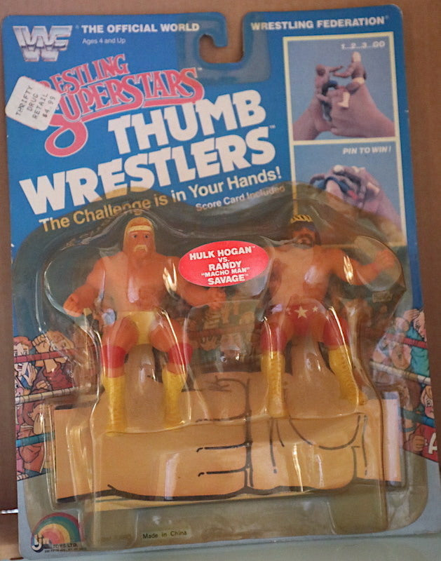 Hulk Hogan & Randy Savage Thumb Wrestlers PW Catalog