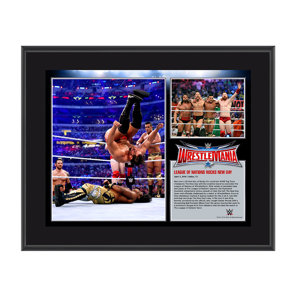 League of Nations WrestleMania 32 10 x 13 Photo Collage Plaque Pwcatalog