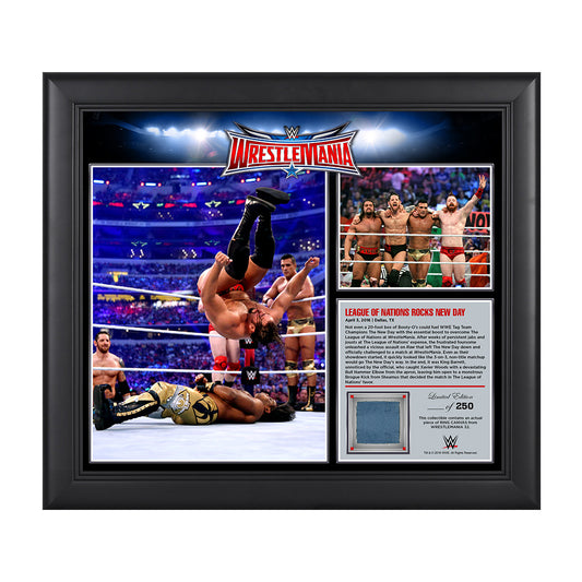 League of Nations WrestleMania 32 15 x 17 Framed Ring Canvas Photo Collage Pwcatalog
