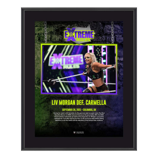 Liv Morgan Extreme Rules 2021 10x13 Commemorative Plaque Pwcatalog
