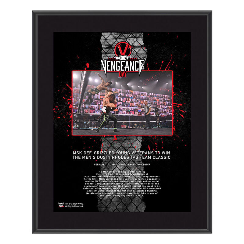 MSK NXT TakeOver Vengeance Day 10x13 Commemorative Plaque Pwcatalog