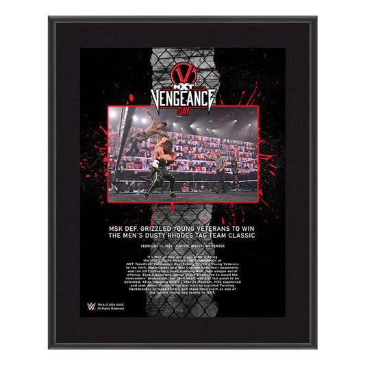 MSK NXT TakeOver Vengeance Day 10x13 Commemorative Plaque
