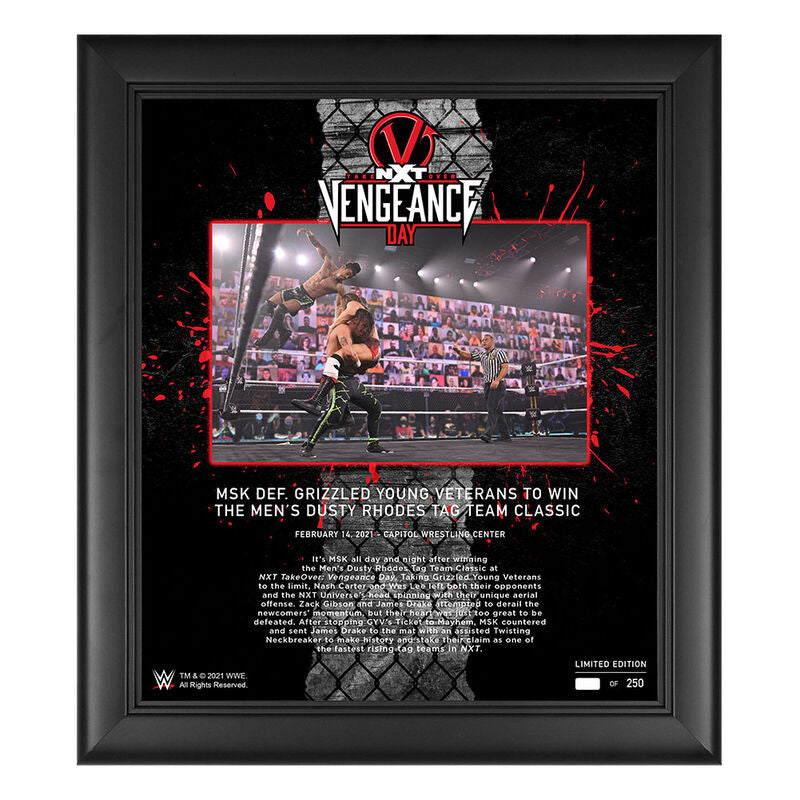MSK NXT TakeOver Vengeance Day 15x17 Commemorative Plaque Pwcatalog