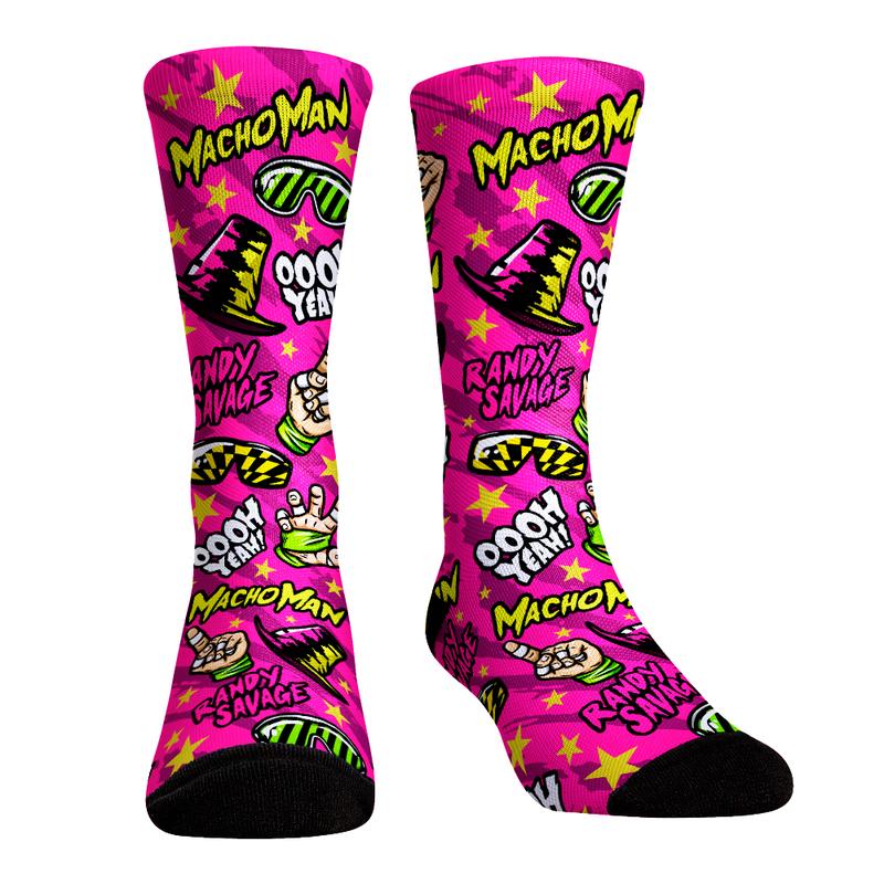 Macho Man Randy Savage Hyperoptic Icons Rock 'Em Socks Pwcatalog