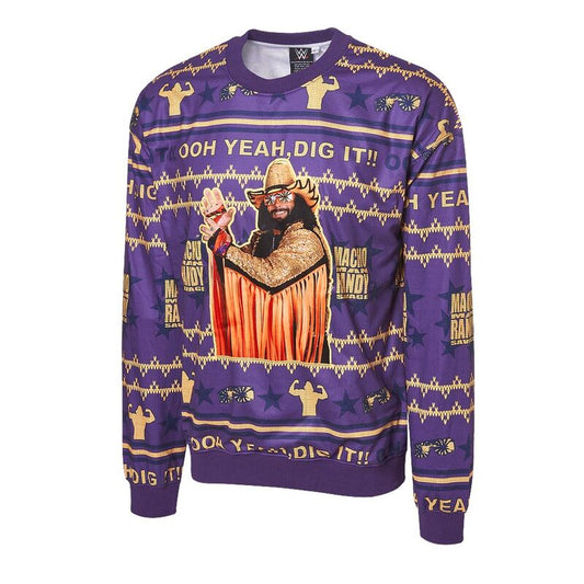 Macho Man Randy Savage Light Up Ugly Holiday Sweatshirt 2019