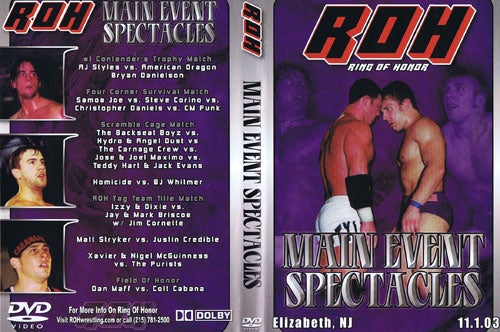 Main Event Spectacles DVDs & Videos PWcatalog