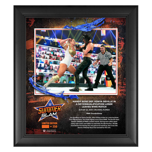Mandy Rose SummerSlam 2020 15x17 Commemorative Plaque