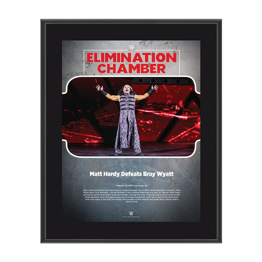 Matt Hardy Elimination Chamber 2018 10 x 13 Commemorative Photo Plaque