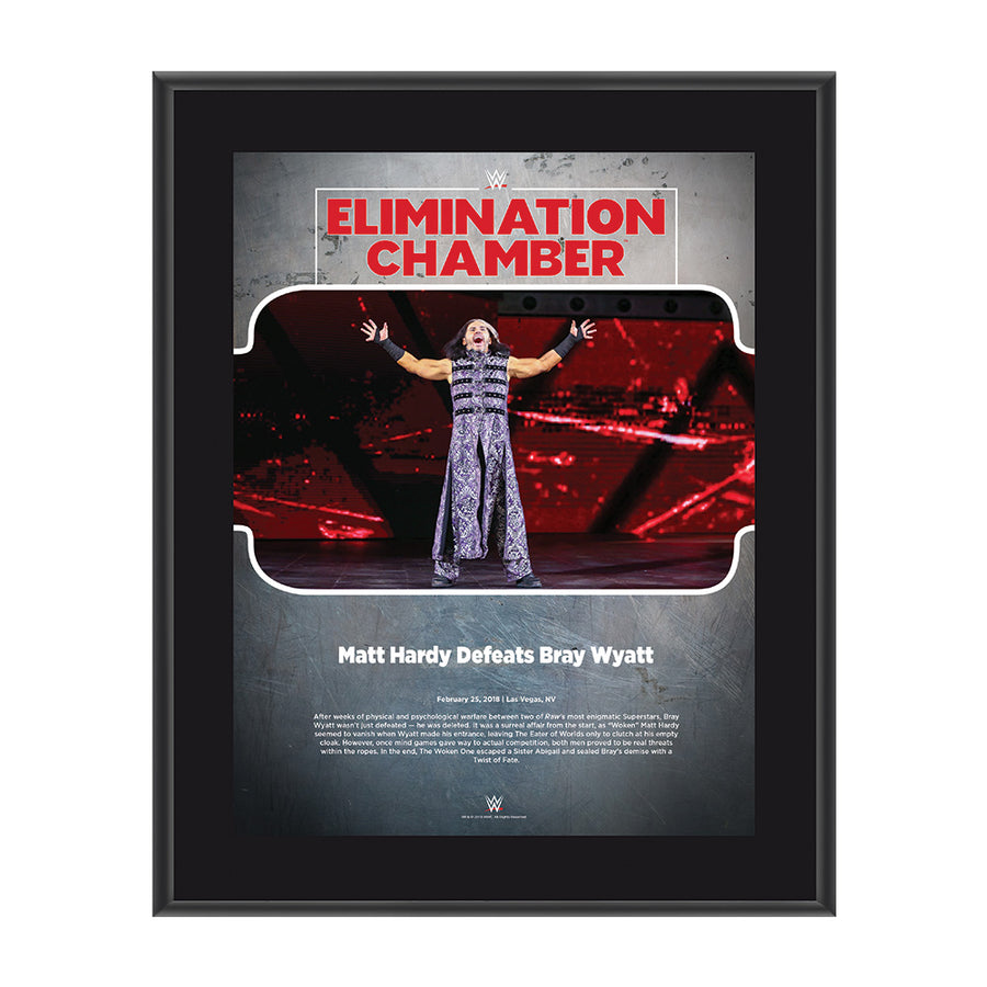 Matt Hardy Elimination Chamber 2018 10 x 13 Commemorative Photo Plaque Pwcatalog