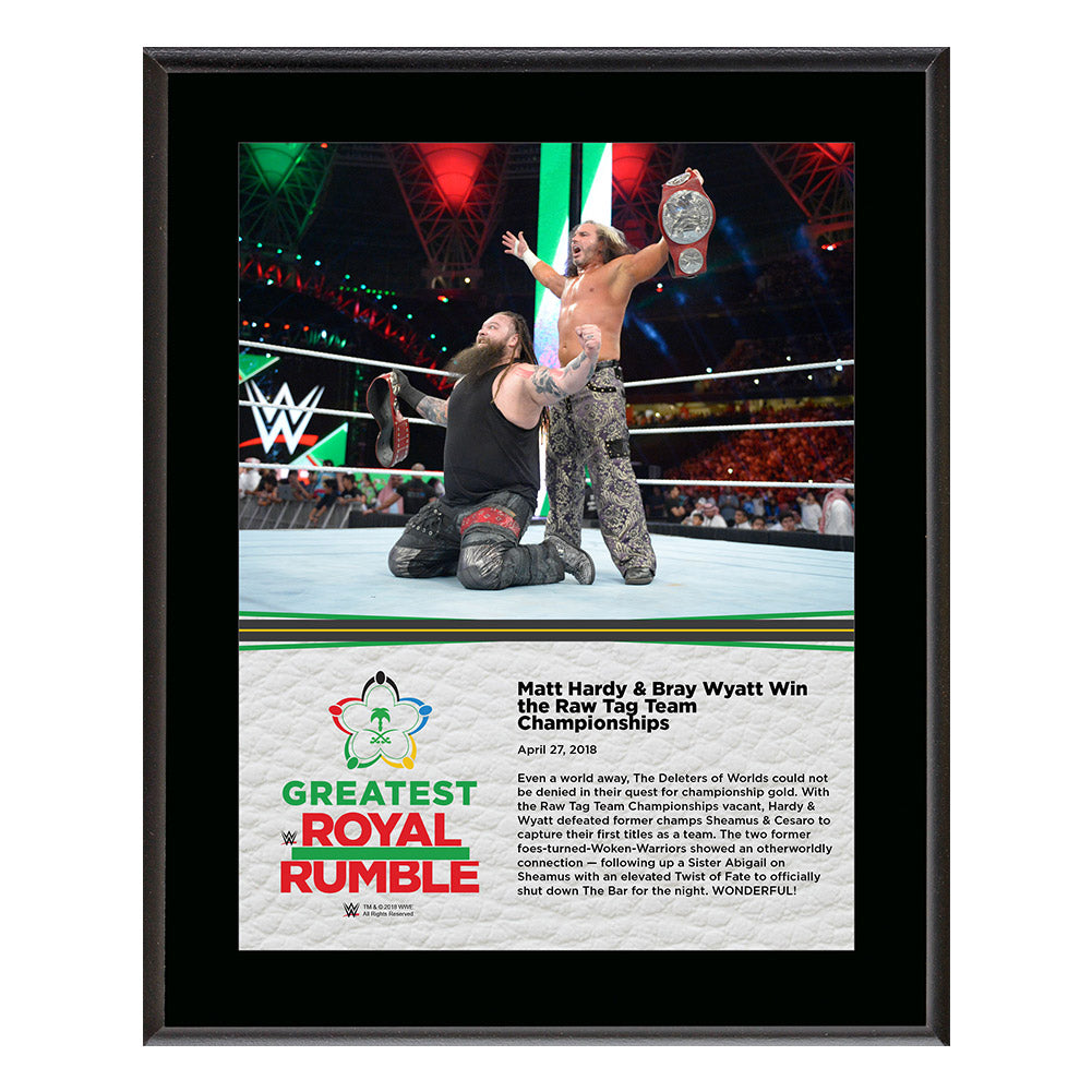 Matt Hardy & Bray Wyatt Greatest Royal Rumble 2018 10 x 13 Photo Plaque