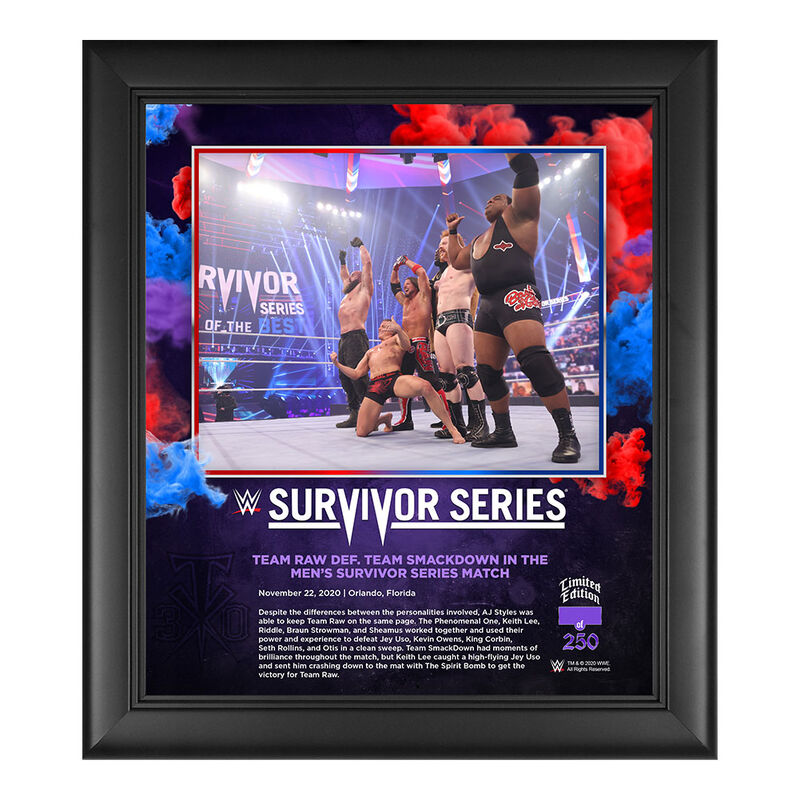 Men's Elimination Match Survivor Series 2020 15 x 17 Commemorative Plaque Pwcatalog