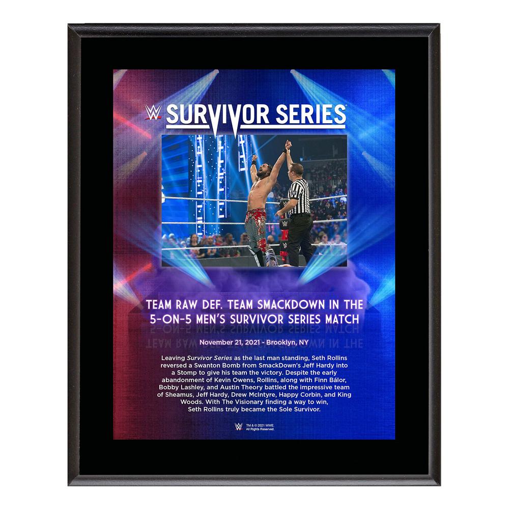 Men's Elimination Match Survivor Series 2021 10x13 Commemorative Plaque Pwcatalog