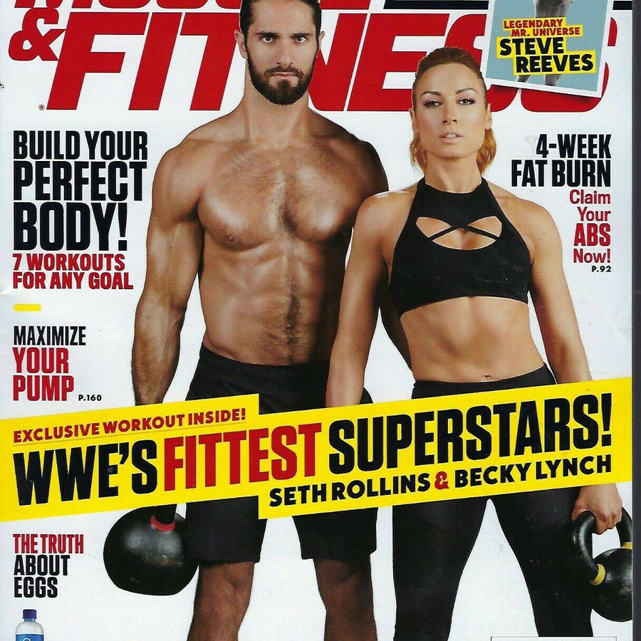 Muscle & Fitness October 2019 Seth Rollins & Becky Lynch Magazine PWcatalog