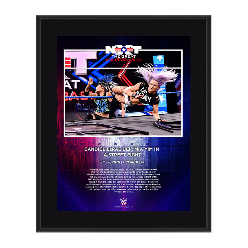 NXT Great American Bash Candice LeRae 10x13 Commemorative Plaque Pwcatalog