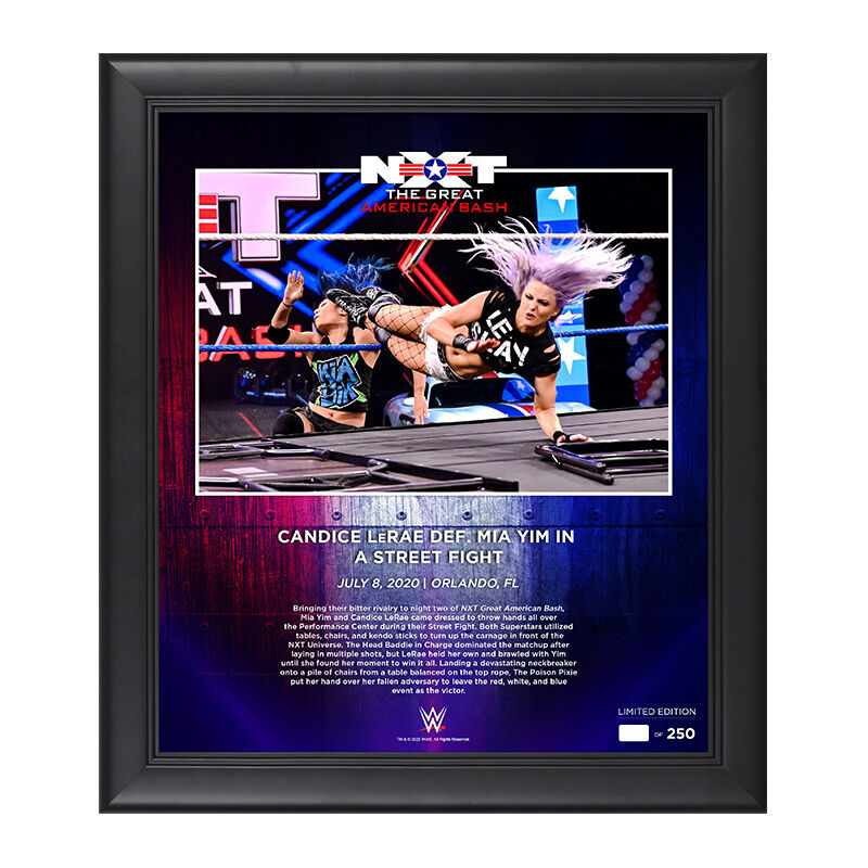 NXT Great American Bash Candice LeRae 15x17 Commemorative Limited Edition Plaque Pwcatalog