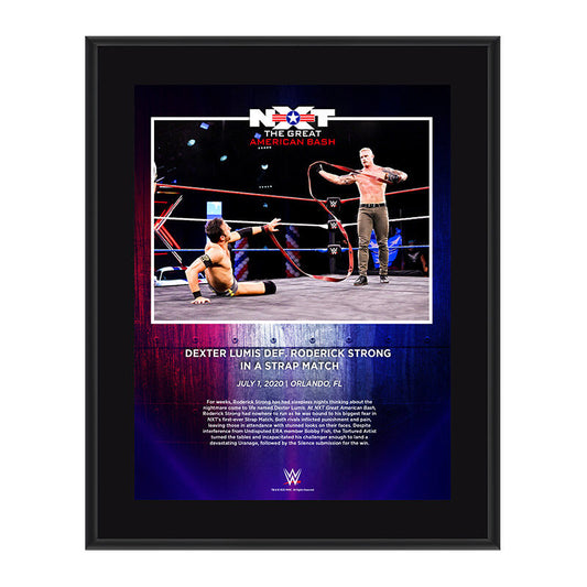 NXT Great American Bash Dexter Lumis 10x13 Commemorative Plaque
