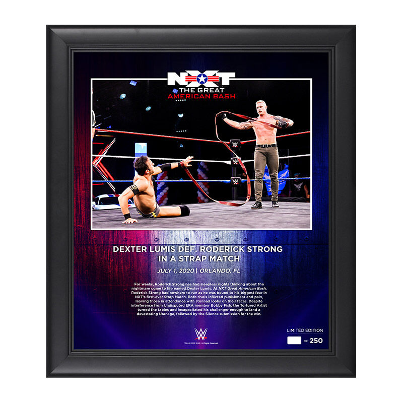 NXT Great American Bash Dexter Lumis 15x17 Commemorative Limited Edition Plaque Pwcatalog