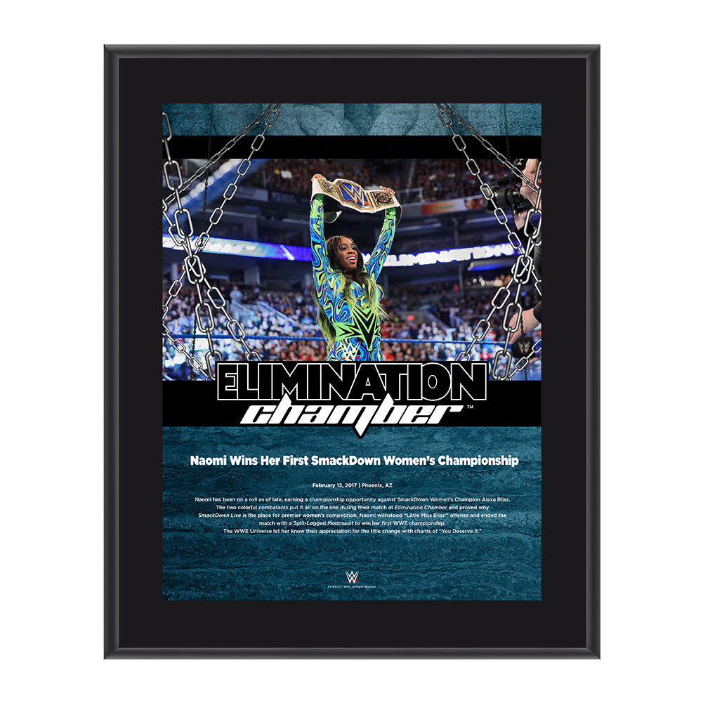 Naomi Elimination Chamber 2017 10 x 13 Commemorative Photo Plaque Pwcatalog