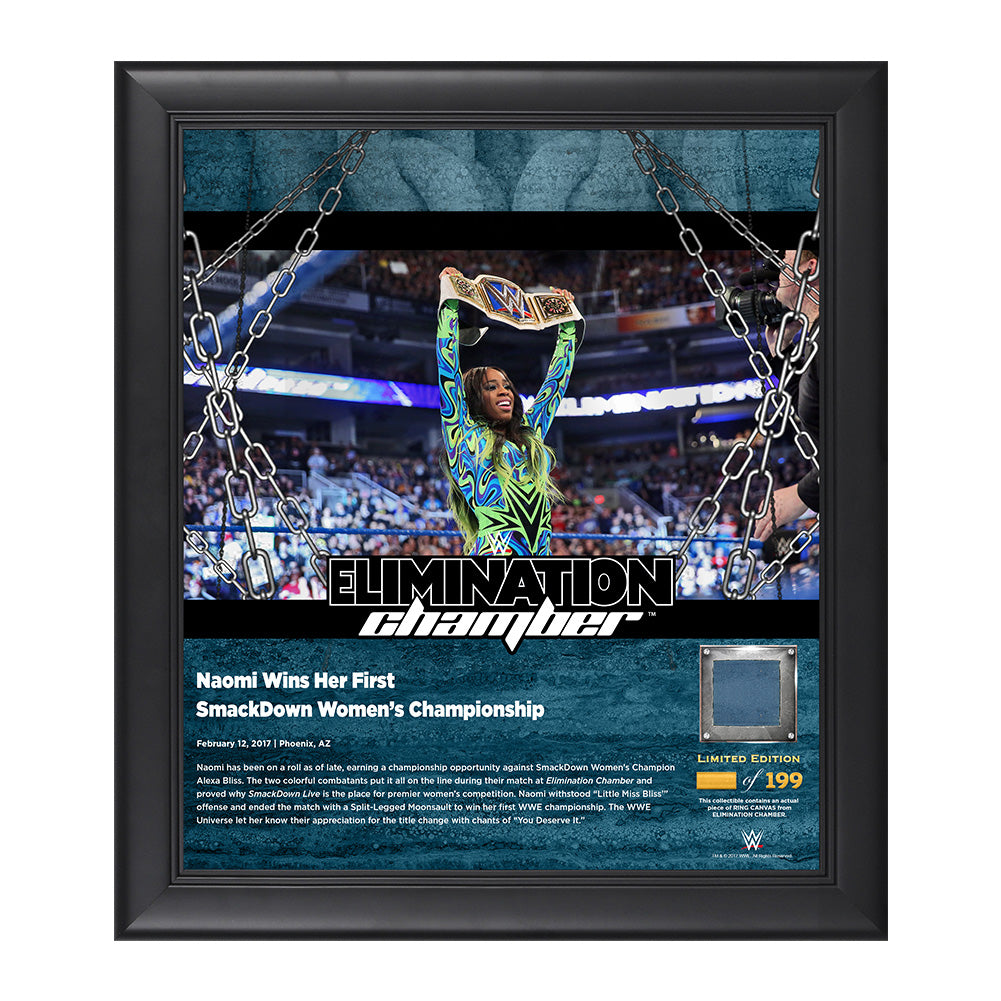 Naomi Elimination Chamber 2017 15 x 17 Framed Plaque w Ring Canvas Pwcatalog