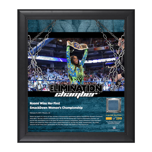 Naomi Elimination Chamber 2017 15 x 17 Framed Plaque w Ring Canvas Pwcatalog