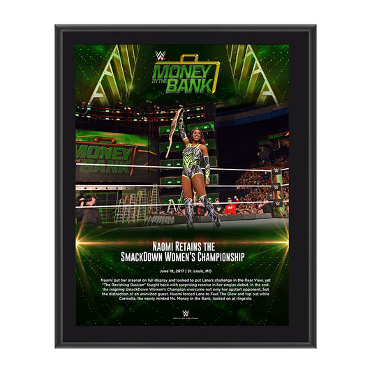 Naomi Money in the Bank 2017 10 x 13 Commemorative Photo Plaque Pwcatalog