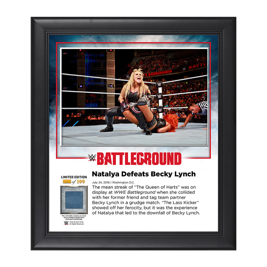 Natalya Battleground 2016 15 x 17 Commemorative Framed Plaque w Ring Canvas Pwcatalog