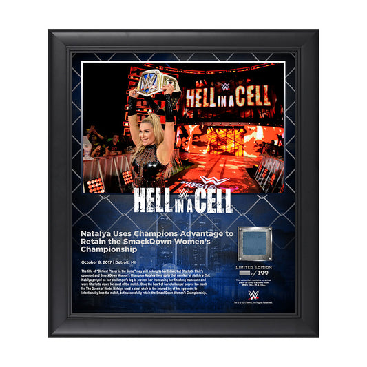 Natalya Hell In A Cell 2017 15 x 17 Framed Plaque w Ring Canvas