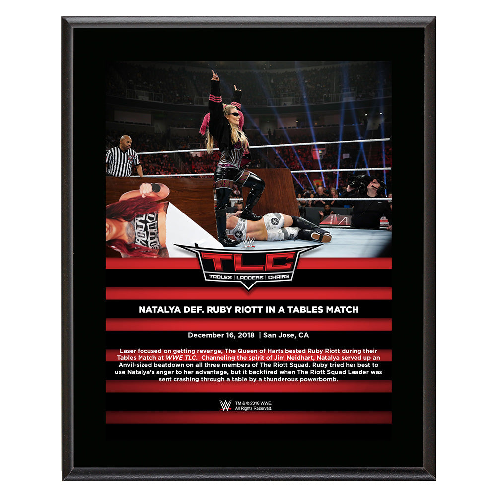 Natalya TLC 2018 10 x 13 Commemorative Plaque