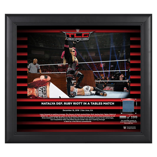 Natalya TLC 2018 15 x 17 Framed Plaque w Ring Canvas