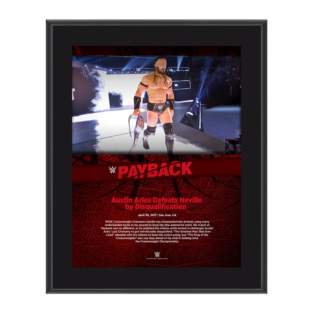 Neville Payback 2017 10 x 13 Commemorative Photo Plaque