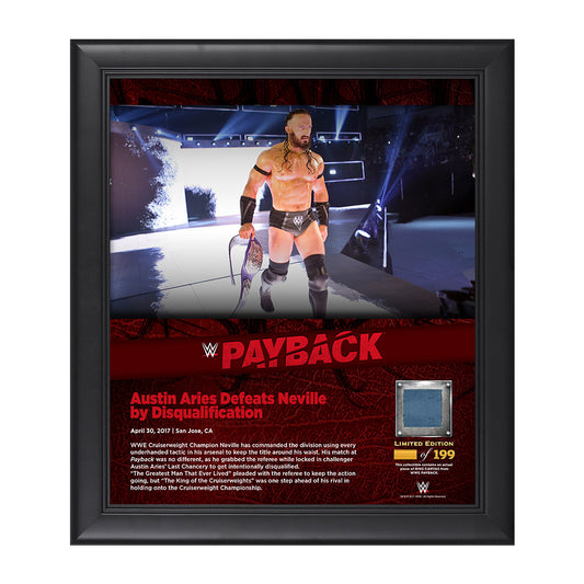 Neville Payback 2017 15 x 17 Framed Plaque w Ring Canvas