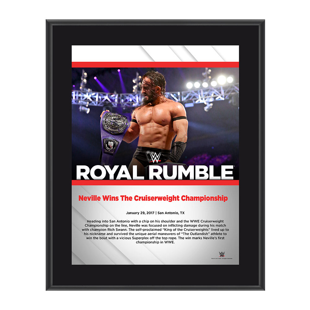 Neville Royal Rumble 2017 10 x 13 Commemorative Photo Plaque