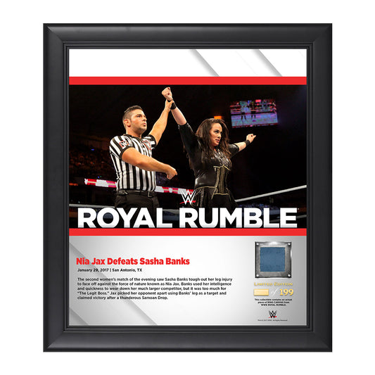 Nia Jax Royal Rumble 2017 15 x 17 Framed Plaque w Ring Canvas Pwcatalog
