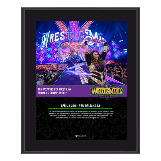 Nia Jax WrestleMania 34 10 x 13 Photo Plaque Pwcatalog