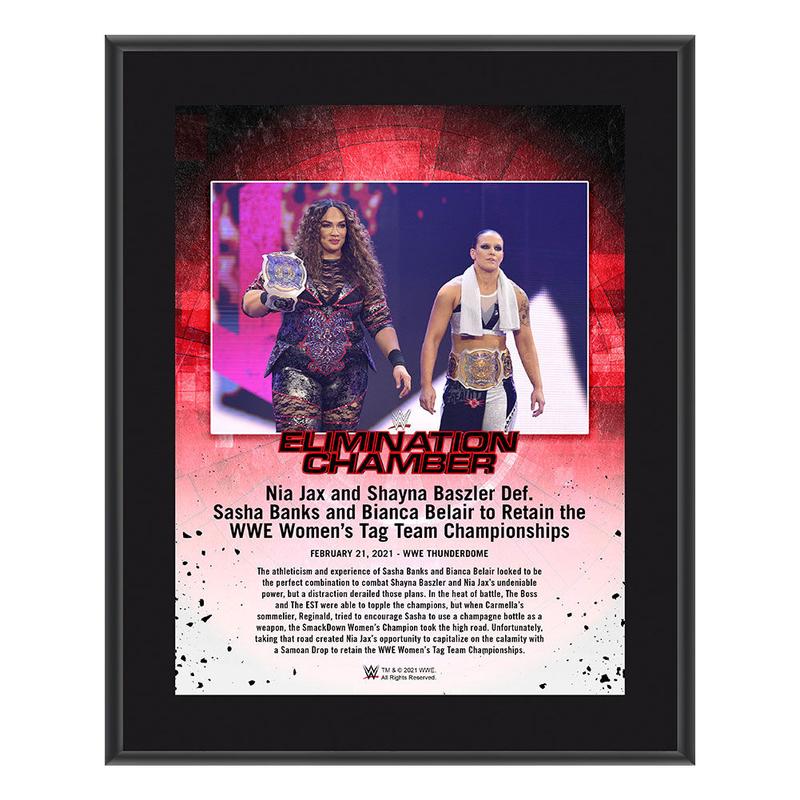 Nia Jax & Shayna Baszler Elimination Chamber 2021 10x13 Commemorative Plaque Pwcatalog